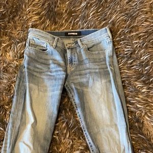 Express mid rise jeans light washed